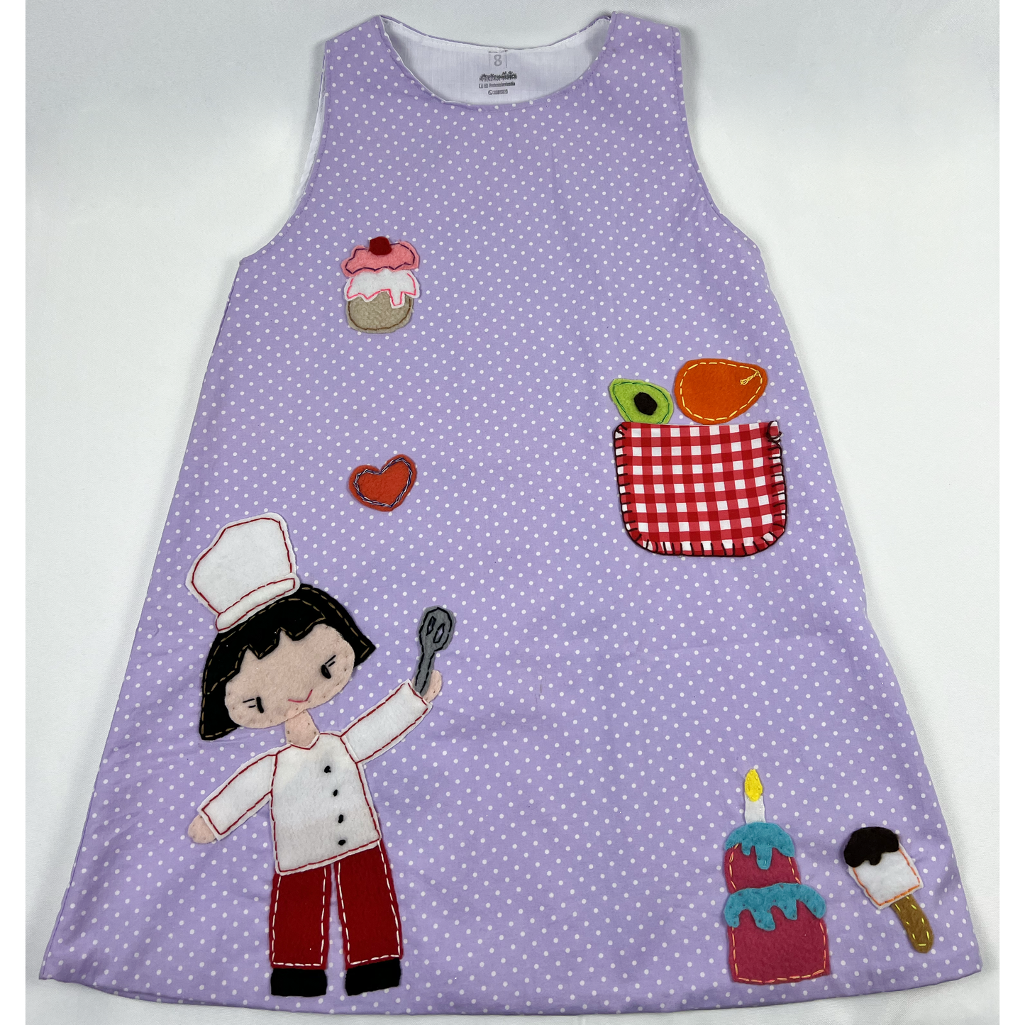 Ice Cream Patterned Girls Dress