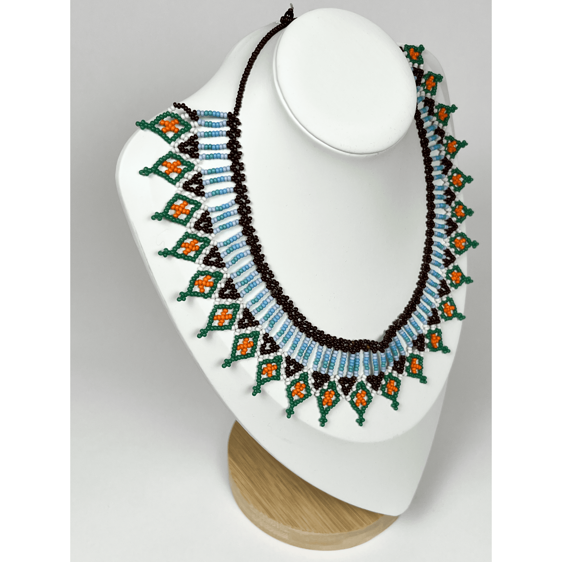 Turquoise Beaded Necklace - side