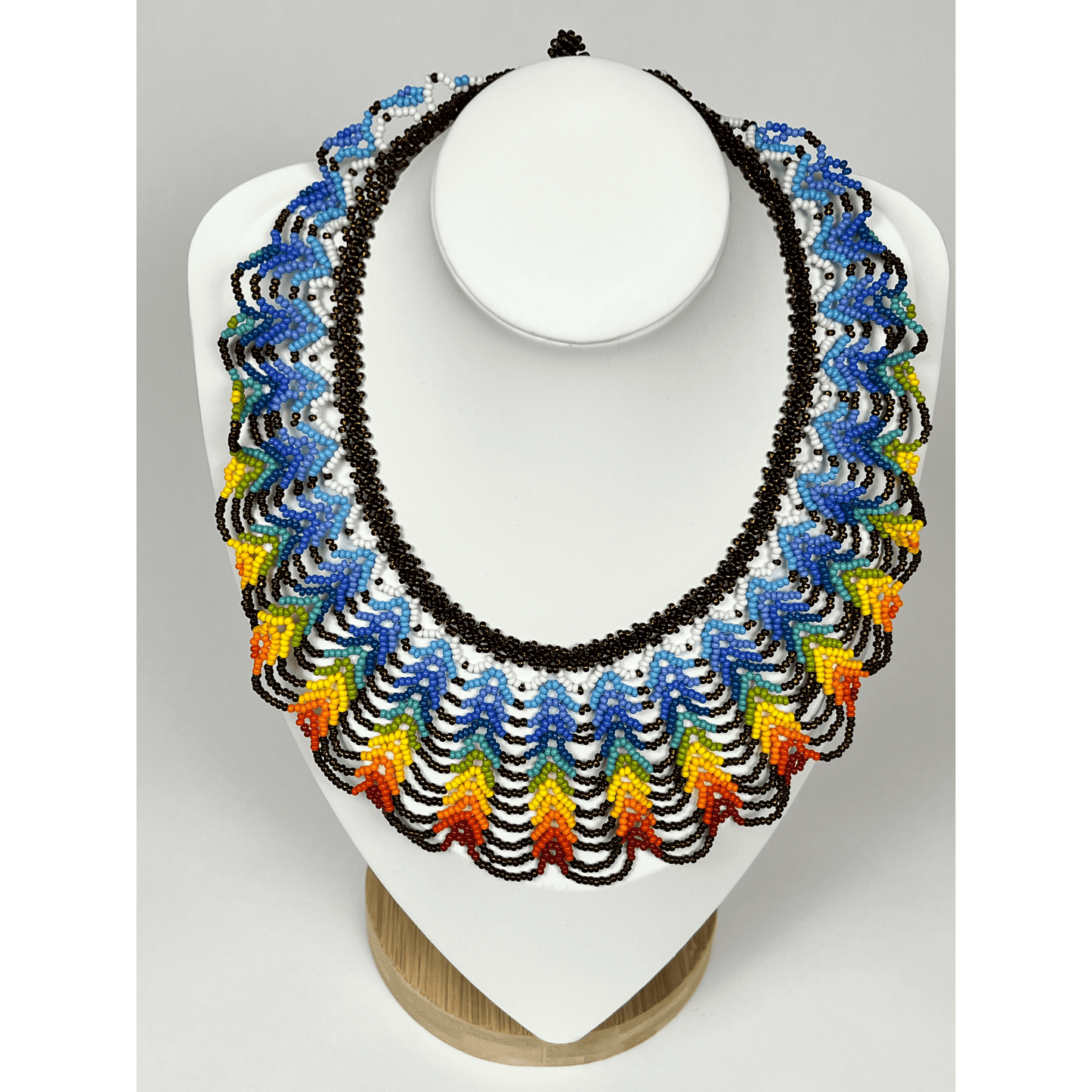 Large Blue Beaded Necklace