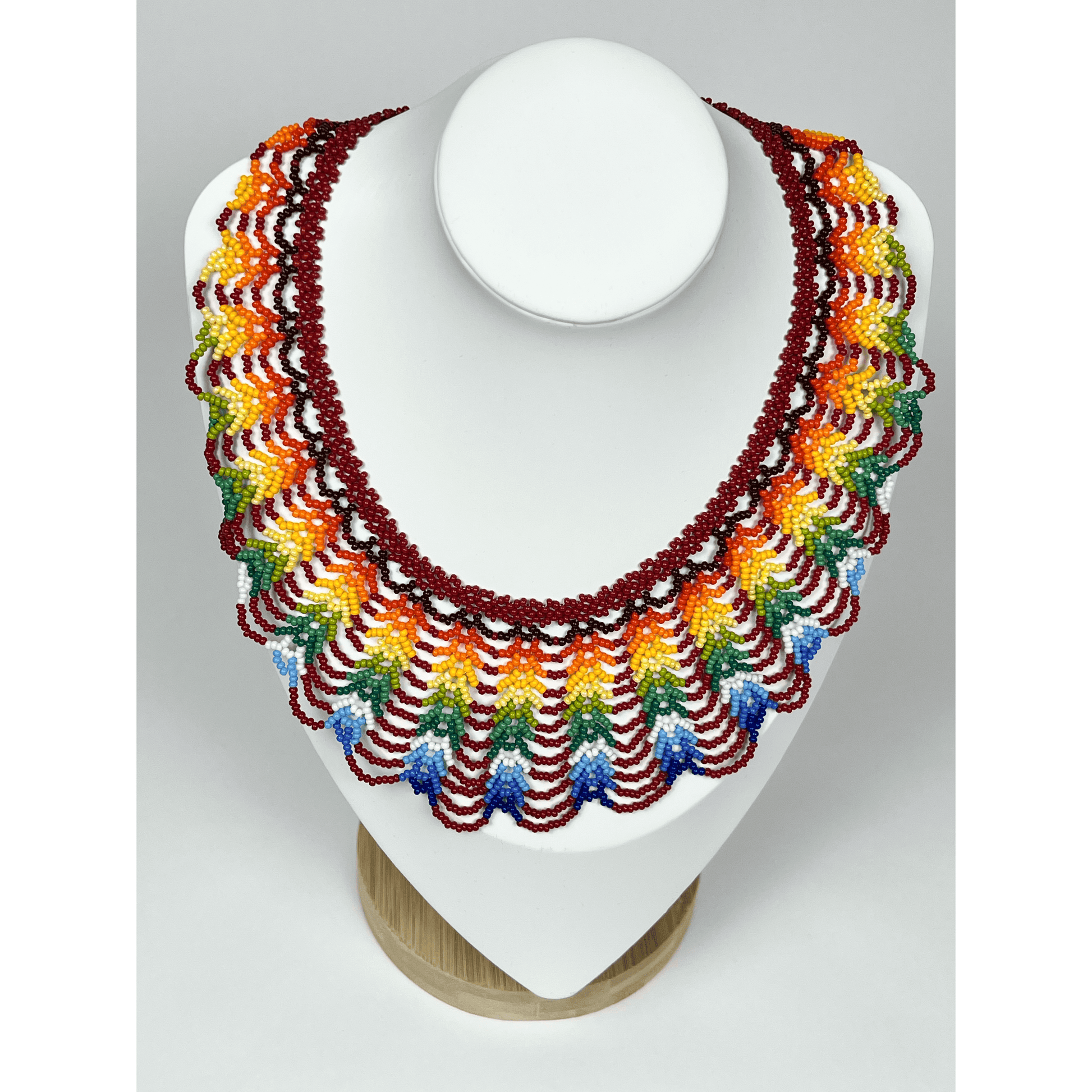 Large Rainbow Beaded Necklace