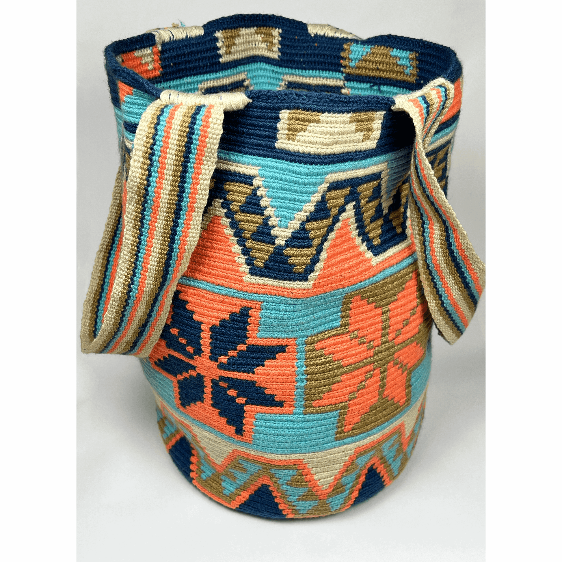 Colorful Large Colombian Wayuu Mochila Bag - top